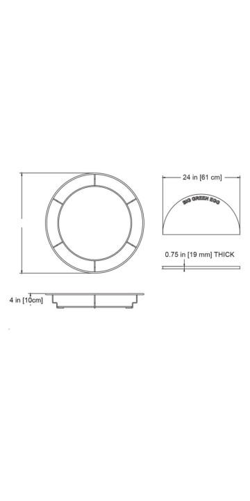 Керамический полукруг 1шт гриль Big Green Egg XL 61см Керамический полукруг 1шт гриль Big Green Egg XL 61см