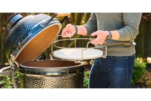 Отсекатель жара из двух половин в стальной корзине Big Green Egg Large