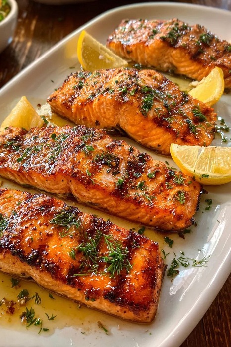 Лосось на гриле с лимоном на Big Green Egg