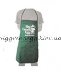 Зелёный фартук с белым логотипом Big Green Egg